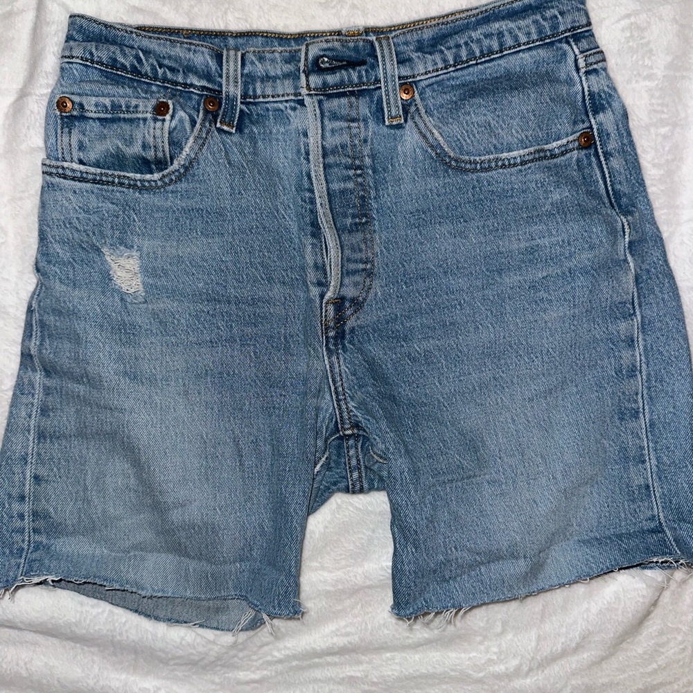 Levi's Light Blue Jean Shorts for Women